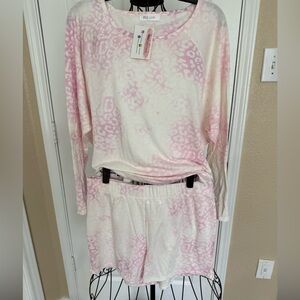 Pink and White Leopard Boutique Lounge Set